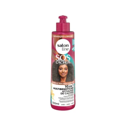 Ativador de Cachos 10 em 1 Multibenefícios SOS Cachos Salon Line 300ml