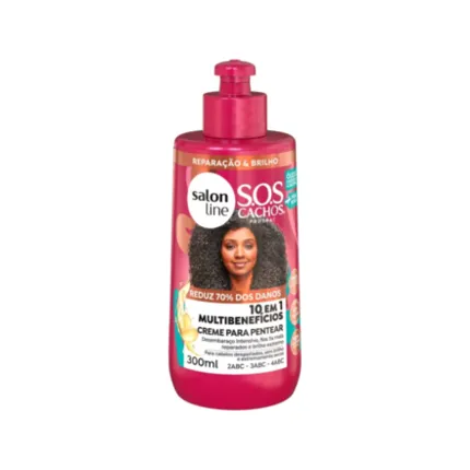 Creme para Pentear 10 em 1 Multibenefícios SOS Cachos Salon Line 300ml