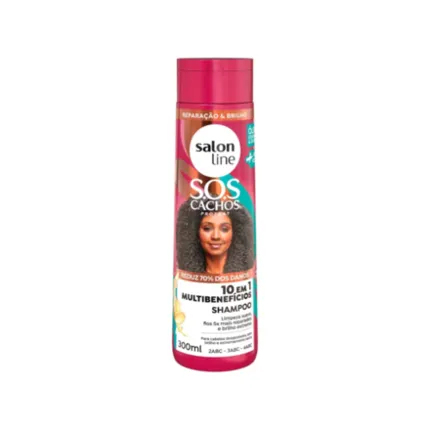 Shampoo 10 em 1 Multibenefícios SOS Cachos Salon Line 300ml