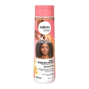 Shampoo Mel e Óleo de Argan SOS Cachos Salon Line 300ml