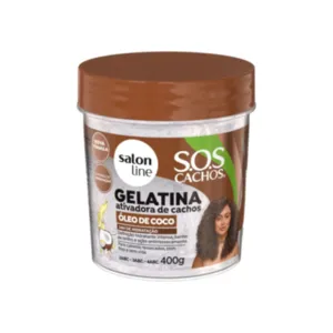 Gelatina Ativadora Óleo de Coco SOS Cachos Salon Line 400g