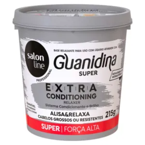 Guanidina Super Extra Conditioning Relaxer Alisa e Relaxa Salon Line 215g
