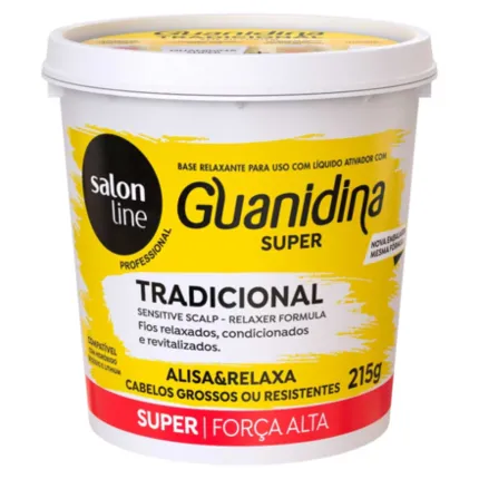 Guanidina Super Forte Tradicional  Alisa e Relaxa Salon Line 215g