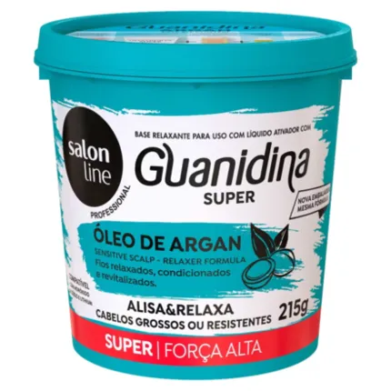 Guanidina Super Óleo de Argan Alisa e Relaxa Salon Line 215g