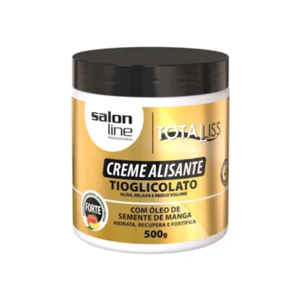 Creme Alisante Tioglicolato Forte Óleo Semente de Manga Salon Line 500g