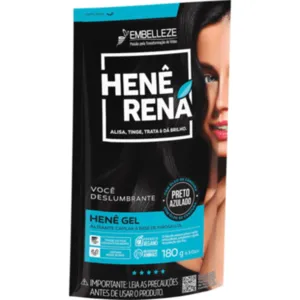 Henê Rená Preto Azulado Embelleze 180g
