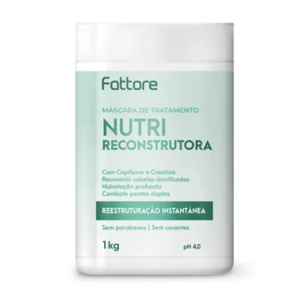 Máscara de Tratamento Nutri Reconstrutora Reestruturação Instantânea Fattore 1kg