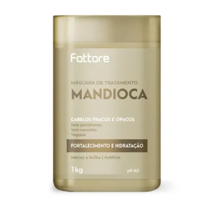 Máscara de Tratamento Mandioca Fortalecimento e Hidratação Fattore 1kg