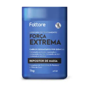Máscara de Tratamento Força Extrema Repositor de Massa Fattore 1kg