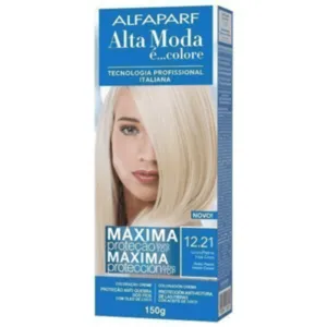 Coloração Permanente 12.21 Loiro Platina Irisé Cinza Alta Moda