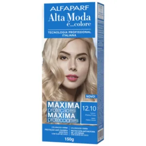 Coloração Permanente 12.10 Loiro Platina Cinza Alta Moda Alfaparf