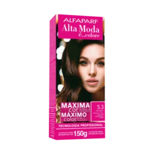 Coloração Permanente 5.3 Castanho Claro Dourado Alta Moda Alfaparf