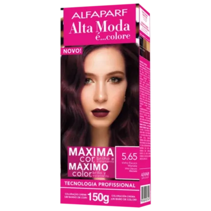 Coloração Permanente 5.65 Vinho Escuro Marsala Alta Moda Alfaparf