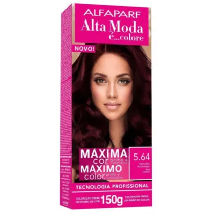 Coloração Permanente 5.64 Vermelho Acobreado Alta Moda Alfaparf