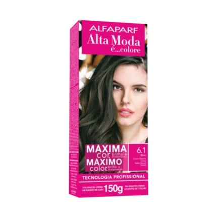 Coloração Permanente 6.1 Loiro Escuro Cinza Alta Moda Alfaparf