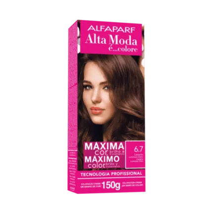 Coloração Permanente 6.7 Castanho Luminoso Claro Alta Moda Alfaparf