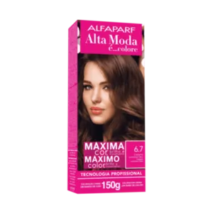 Coloração Permanente 6.7 Castanho Luminoso Claro Alta Moda Alfaparf
