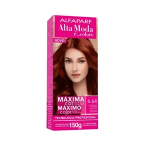 Coloração Permanente 6.64 Loiro Escuro Vermelho Acobreado Alta Moda Alfaparf