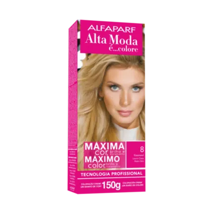 Coloração Permanente 8.0 Loiro Claro Alta Moda Alfaparf