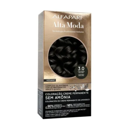 Coloração Permanente Sem Amônia 3.0 Castanho Escuro Alta Moda Alfaparf