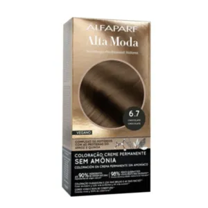 Coloração Permanente Sem Amônia 6.7 Chocolate Alta Moda Alfaparf