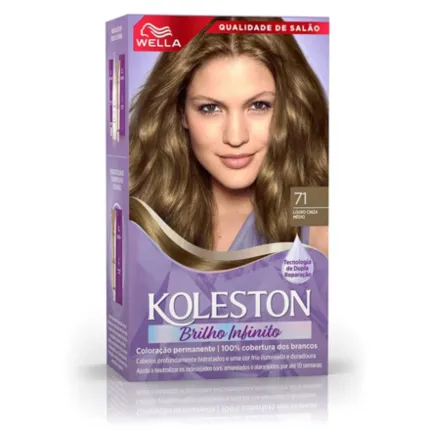 Coloração Permanente 71 Loiro Cinza Médio Koleston