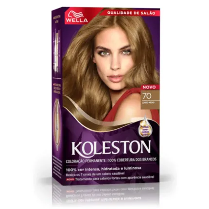 Coloração Permanente 70 Loiro Médio Koleston