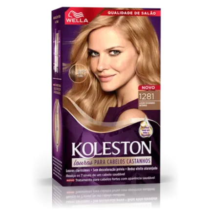 Coloração Permanente 1281 Loiro Dourado Intenso Koleston
