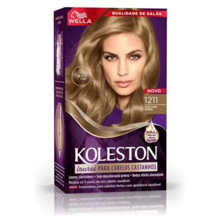 Coloração Permanente 1211 Loiro Cinza Intenso Koleston