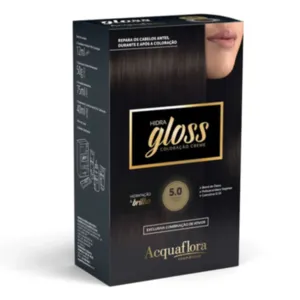 Coloração Permanente 5.0 Castanho Claro  Hidra Gloss Acquaflora