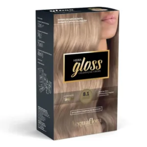 Coloração Permanente 8.1 Loiro Claro Acizentado Hidra Gloss Acquaflora
