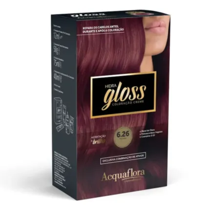 Coloração Permanente 6.26 Marsala Hidra Gloss Acquaflora