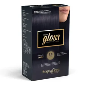 Coloração Permanente 2.8 Preto Azulado Hidra Gloss Acquaflora