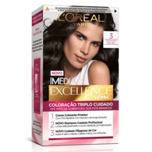 Coloração Permanente 3.0 Castanho Escuro Imédia Excellence L'oreal Paris