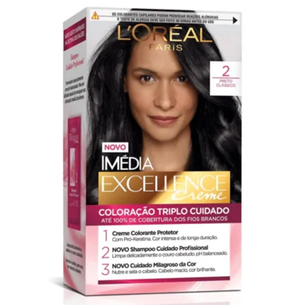 Coloração Permanente 2.0 Preto Clássico Imédia Excellence L'oreal Paris