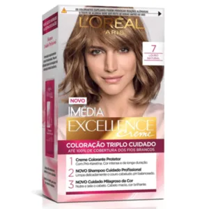 Coloração Permanente 7.0 Loiro Natural Imédia Excellence L'oreal Paris