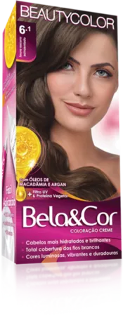 Coloração Permanente 6.1 Loiro Escuro Acinzentado Beautycolor