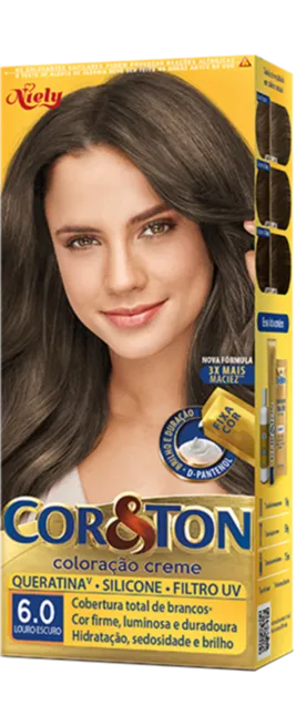 Coloração Permanente 6.0 Loiro Escuro Cor&Ton