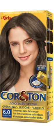 Coloração Permanente 6.0 Loiro Escuro Cor&Ton