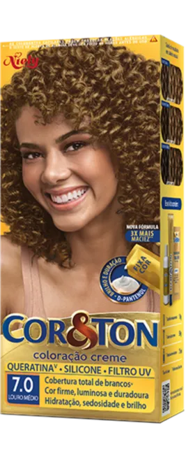 Coloração Permanente 7.0 Loiro Médio Cor&Ton