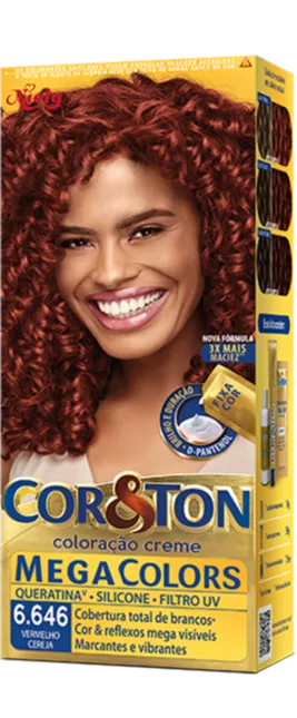 Coloração Permanente 6.646 Vermelho Cereja Cor&Ton