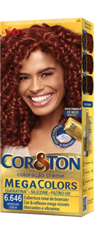 Coloração Permanente 6.646 Vermelho Cereja Cor&Ton