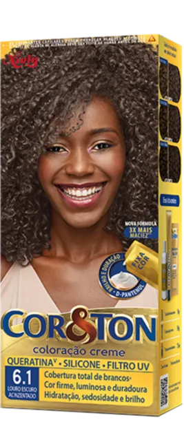 Coloração Permanente 6.1 Loiro Escuro Acinzentado Cor&Ton