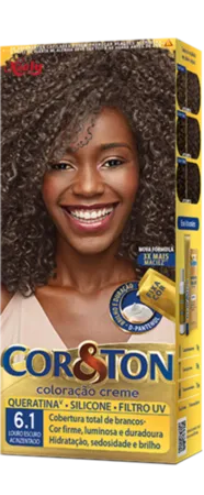 Coloração Permanente 6.1 Loiro Escuro Acinzentado Cor&Ton