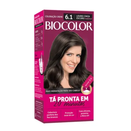 Coloração Permanente 6.1 Loiro Cinza Escuro Biocolor