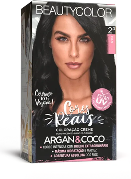Coloração Permanente 2.0 Preto Cores Reais Beautycolor