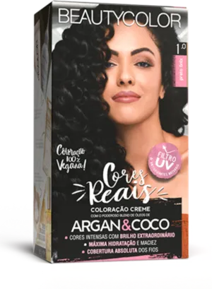 Coloração Permanente 1.0 Preto Ônix Cores Reais Beautycolor