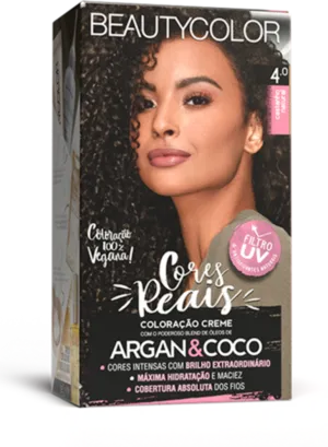 Coloração Permanente 4.0 Castanho Natural Cores Reais Beautycolor