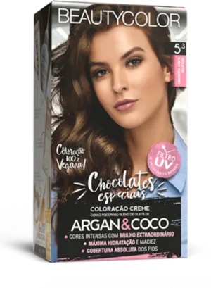 Coloração Permanente 5.3 Castanho Claro Dourado Chocolates Especiais Beautycolor