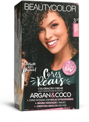 Coloração Permanente 3.0 Castanho Escuro Cores Reais Beautycolor
